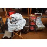 Moses basket, Victorian dolls beds, dolls pram wit