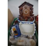 Unsorted mixed box to include a tea set, blue & wh