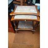 Excellent quality side table with 3 pieces of marb