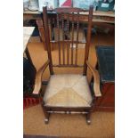 Late Victorian/Edwardian rocking chair with bobbin
