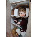 4 Porcelain faced dolls all boxed with coas