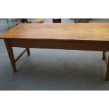 Early Victorian pine, farmhouse table fitted with
