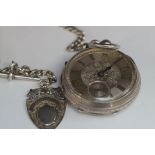 Victorian silver cased and face pocket watch, Albe