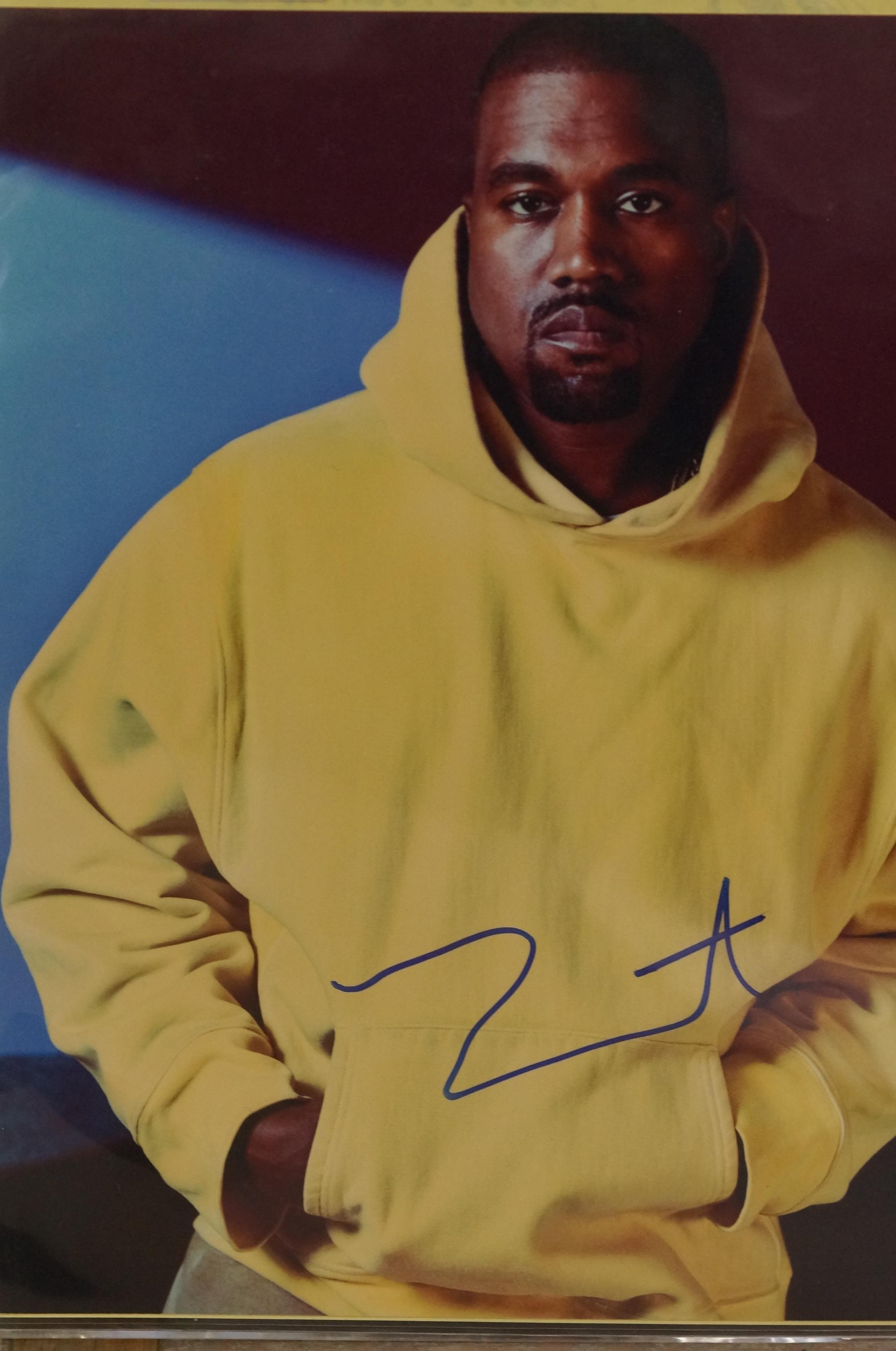 Kanye West signed photo with coa