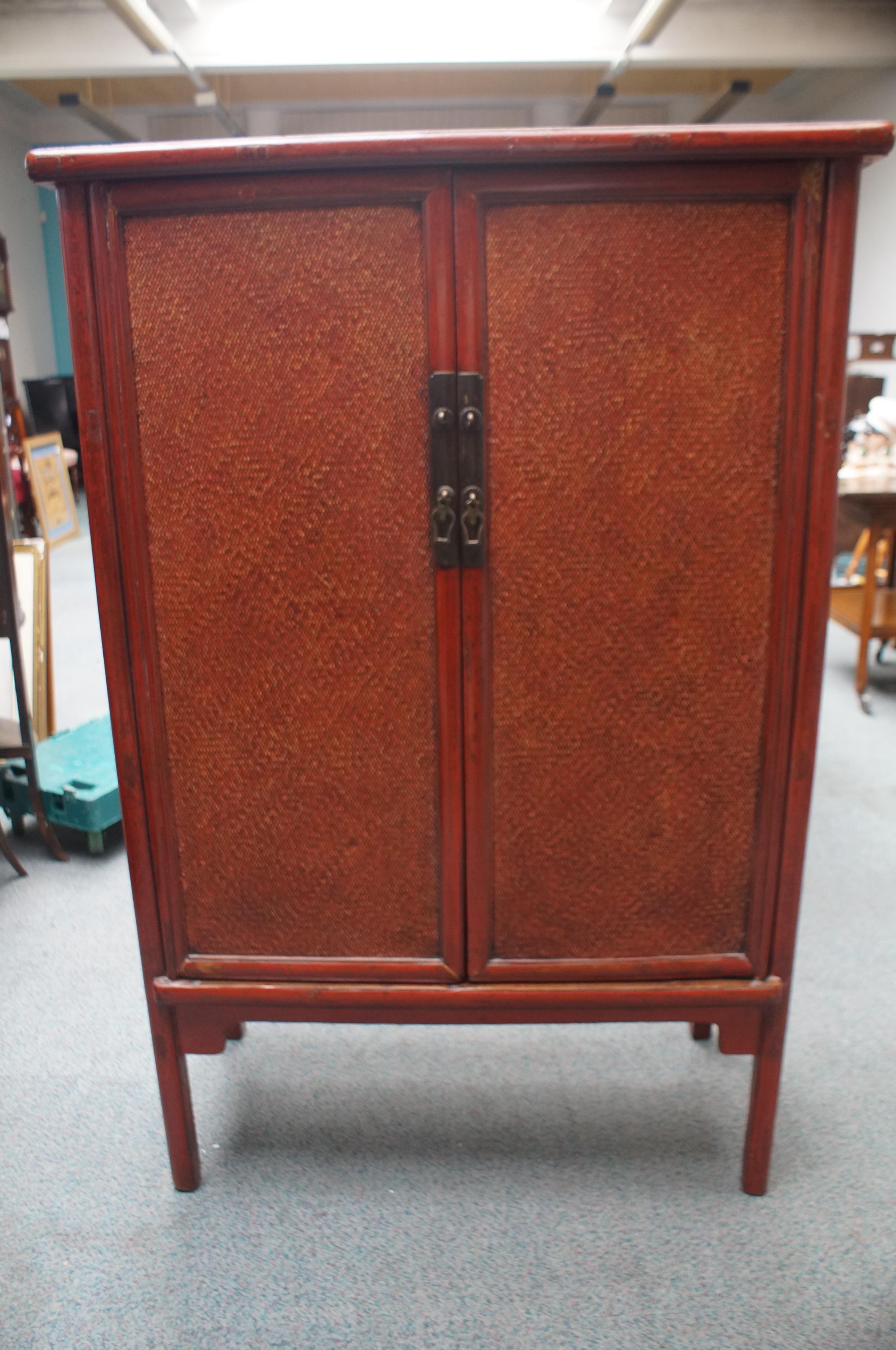 Chinese 2 door cupboard with integral drawers 142