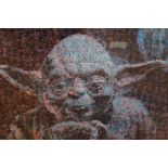 Large photographic Montage of Star Wars, Yoda, mad