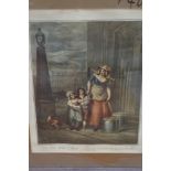 Framed print, 'milk below maids' 29cm x 23 (withou