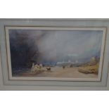 Early framed watercolour by J W Carmichael No 6