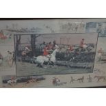 Framed print titled 'A point to point' 45cm x 68cm