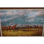 Framed limited edition signed print, Mill Reef on