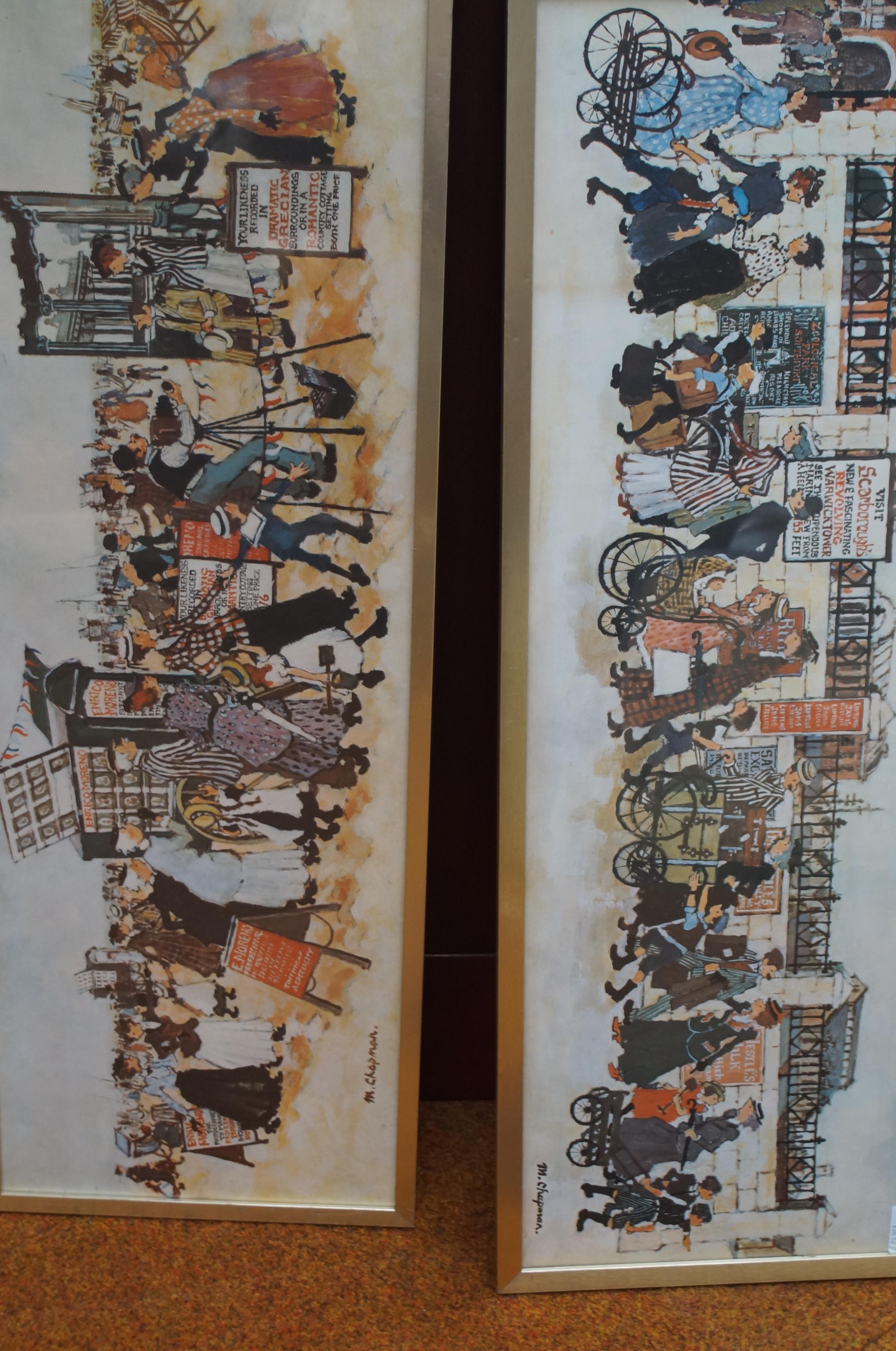 2 prints by M Chapman 32cm x 96cm