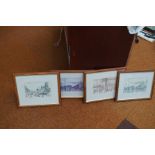 4 x framed prints Jerry Gorman (2 faded)