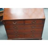 Georgian writing bureau with 2 over 3 drawers 110