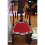 Early 20th century upholstered chairs with fleur d