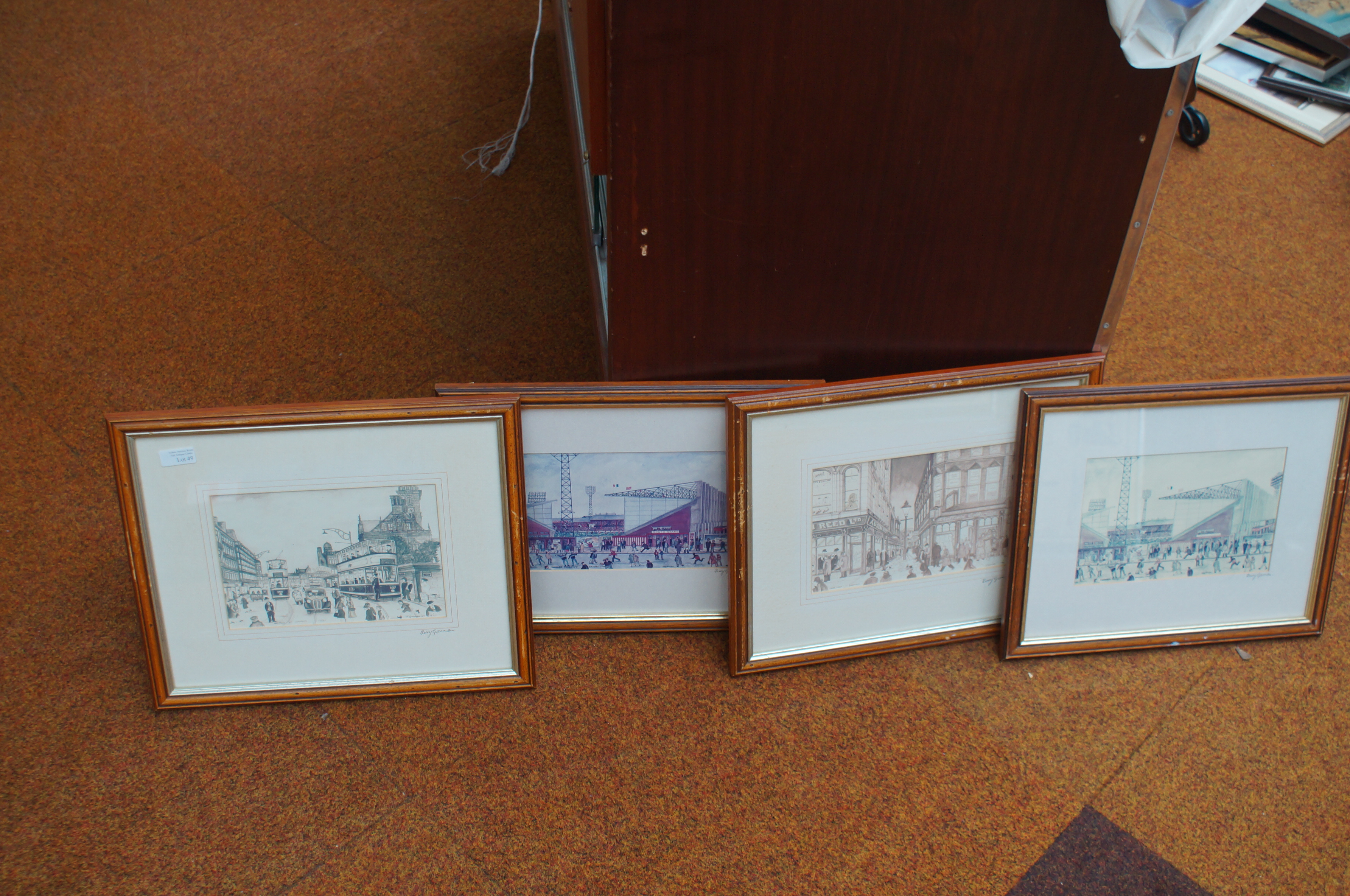 4 x framed prints Jerry Gorman (2 faded)