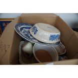 Large box of ceramics