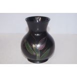 Anita Harris black iris lustre vase Height 14 cm