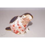 Royal crown derby beaver gold stopper