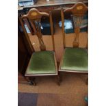 Pair of inlaid Victorian chairs