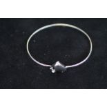 White ice silver & diamond bangle