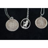 3 Silver St Christopher's necklaces