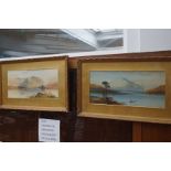 2 Early framed watercolours, lock esk & Lock aire