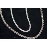 2 Silver rope necklace