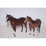 1 Beswick & 1 Royal Doulton horse Height 19 cm