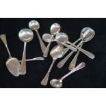 12 Silver mustard spoons