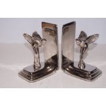 Chrome spirit of ecstasy bookends