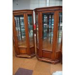2x Large & heavy very good quality display cabinet