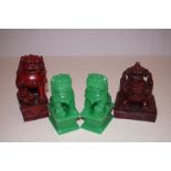 4x Resin Chinese foo Dogs