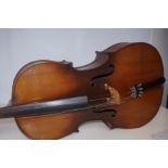 Early 20th century cello with bow Length 125 cm