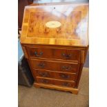 Modern inlaid bureau with key