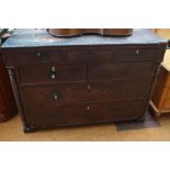 3 Over 4 mid Victorian set of drawers