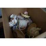 Large box of ceramics to include Carlton ware