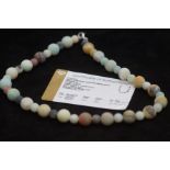 353cts Multi colour amazonite sterling silver neck