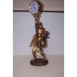 Widdop nude figural mantle clock (Toe A/f) Height