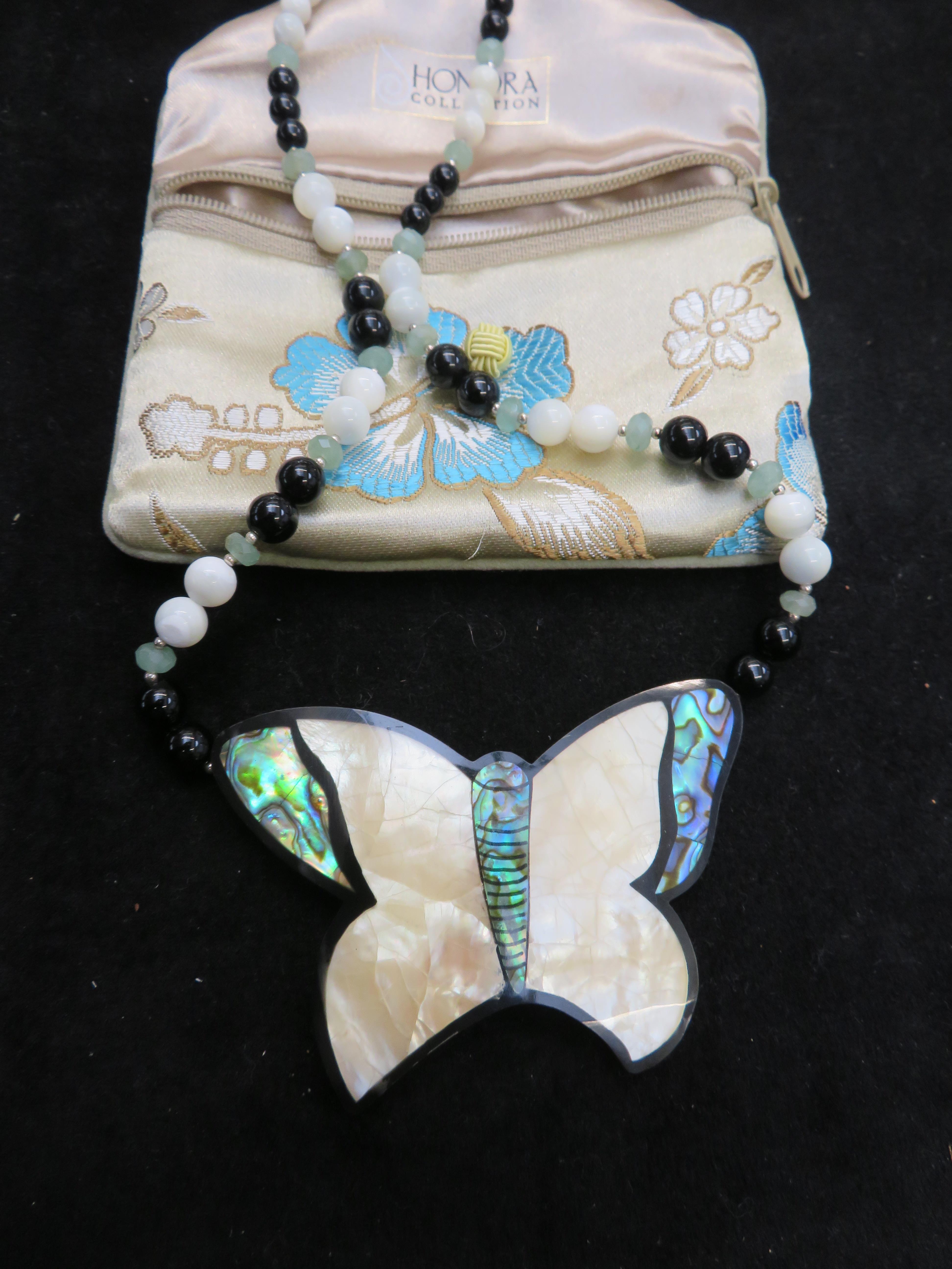 Honora shell necklace in the form of a butterfly