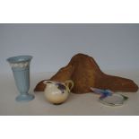 Wedgwood queens ware vase, franz cream jug jug & t