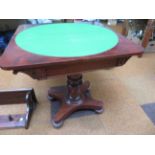 Victorian mahogany card table