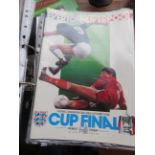 Album of FA cup programs 1972, 1970, 1985 onwards