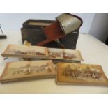Early stereoscope with a quantity of early 20th ce