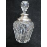 Early 20th century cut crystal scent bottle, with