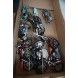 Collection of model motor cycles