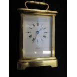 Heavy brass English carriage clock, Angelus. curre