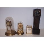 2 Anniversary clocks, carriage clock & 1 other, al