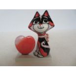 Lorna Bailey prototype heart cat Height 14 cm