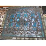 Victorian leaded glass window with many panels A/F