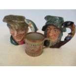 Royal Doulton character jugs rip van wrinkle & the